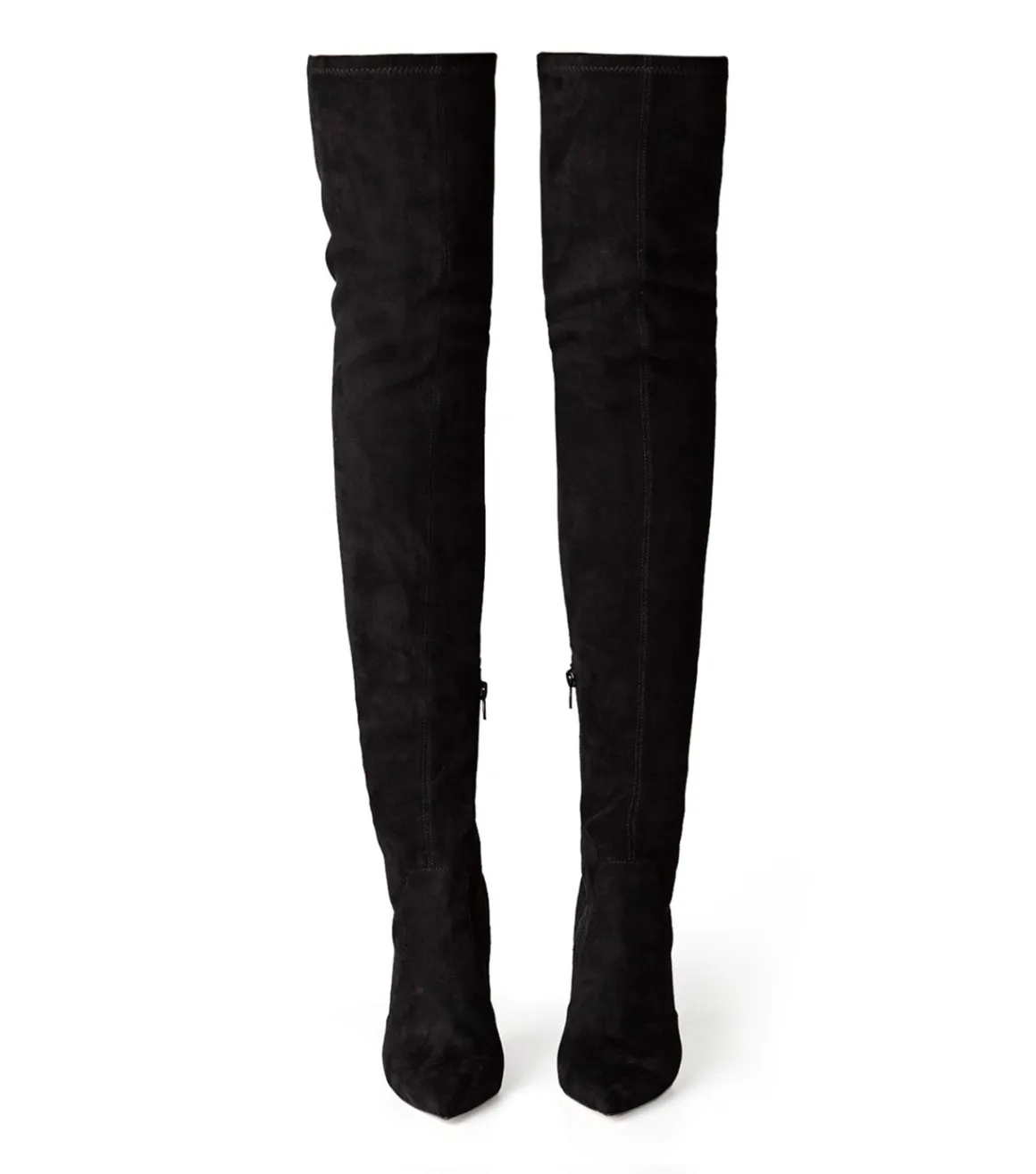 Avah Black Stretch Suede