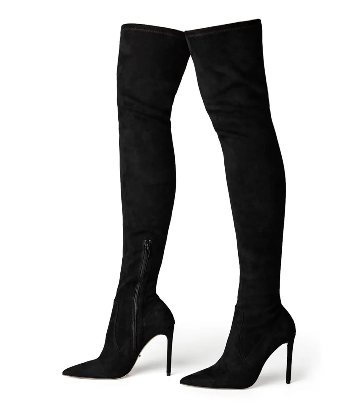 Avah Black Stretch Suede