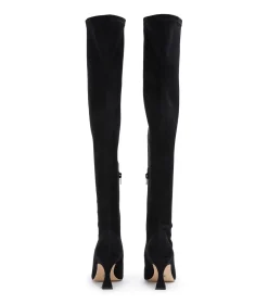 Fancy Black Stretch Suede